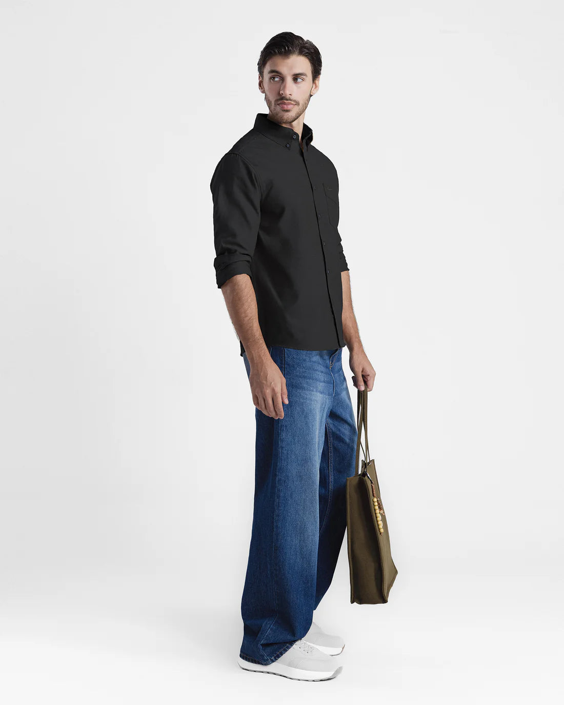 Men Regular Fit Dark Navy Casual Shirt