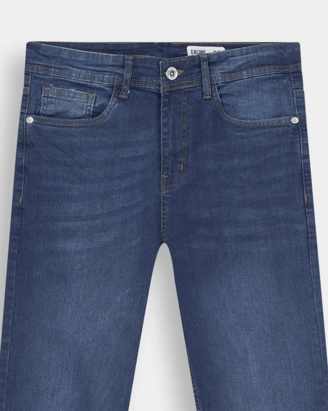 Men Carrot Fit Dark-Blue Denim