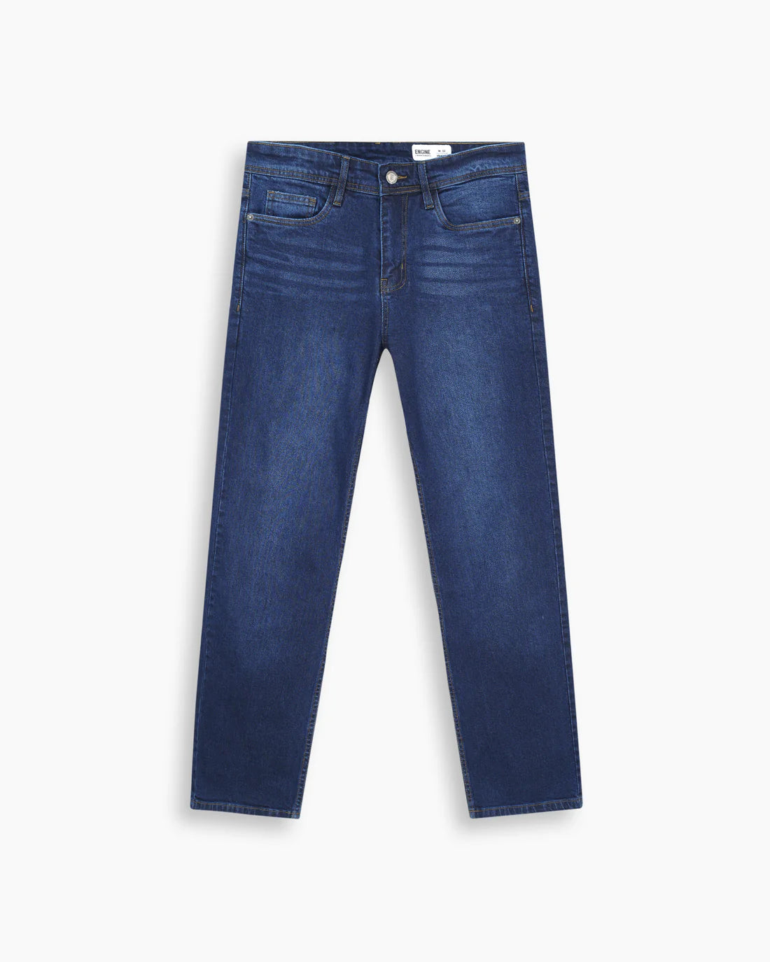 Men Straight Fit Mid-Blue Denim