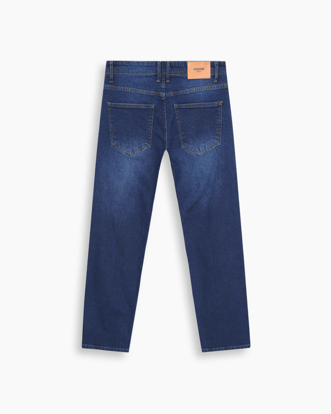 Men Straight Fit Mid-Blue Denim