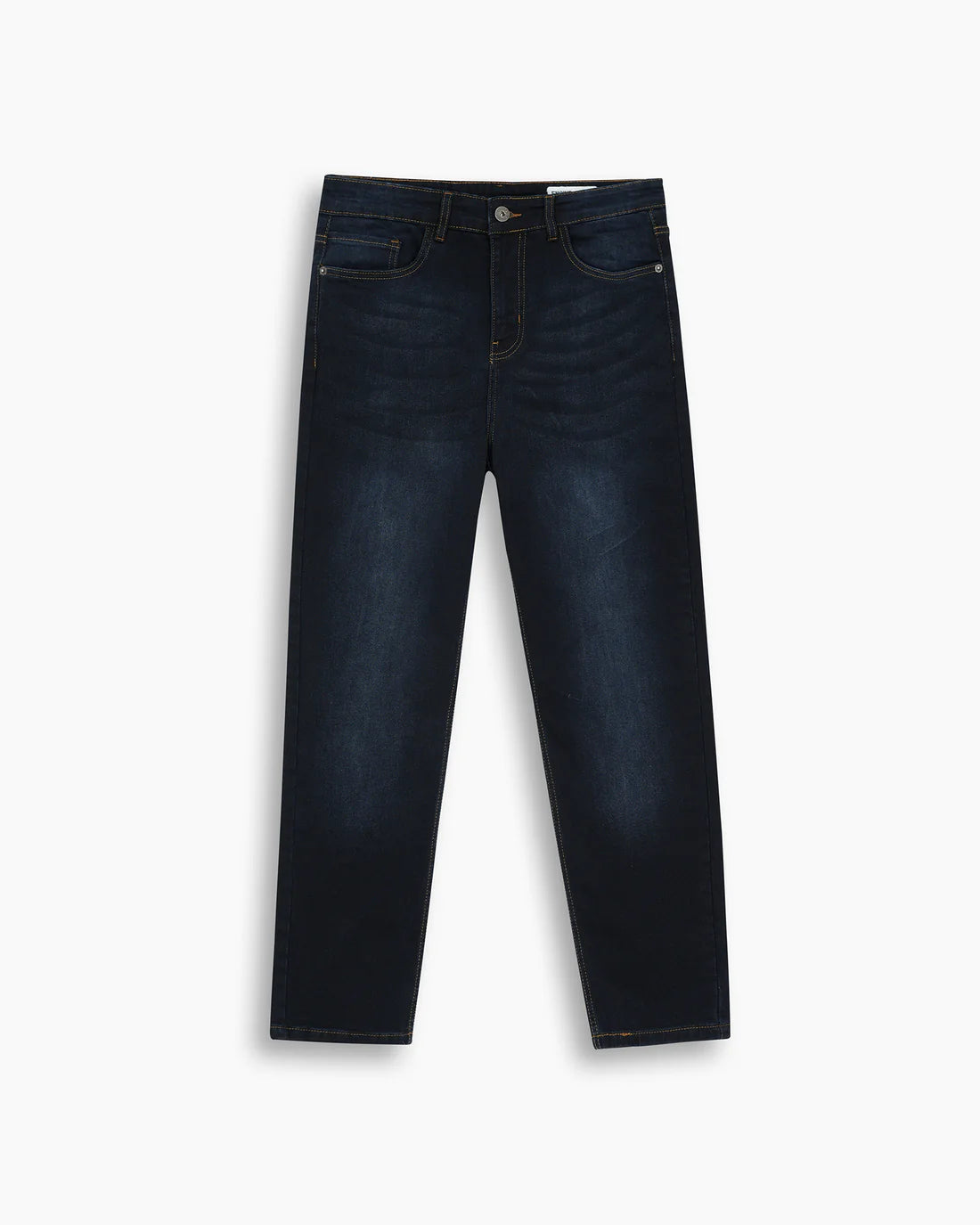 Men Loose Carrot Fit Dark Blue Denim