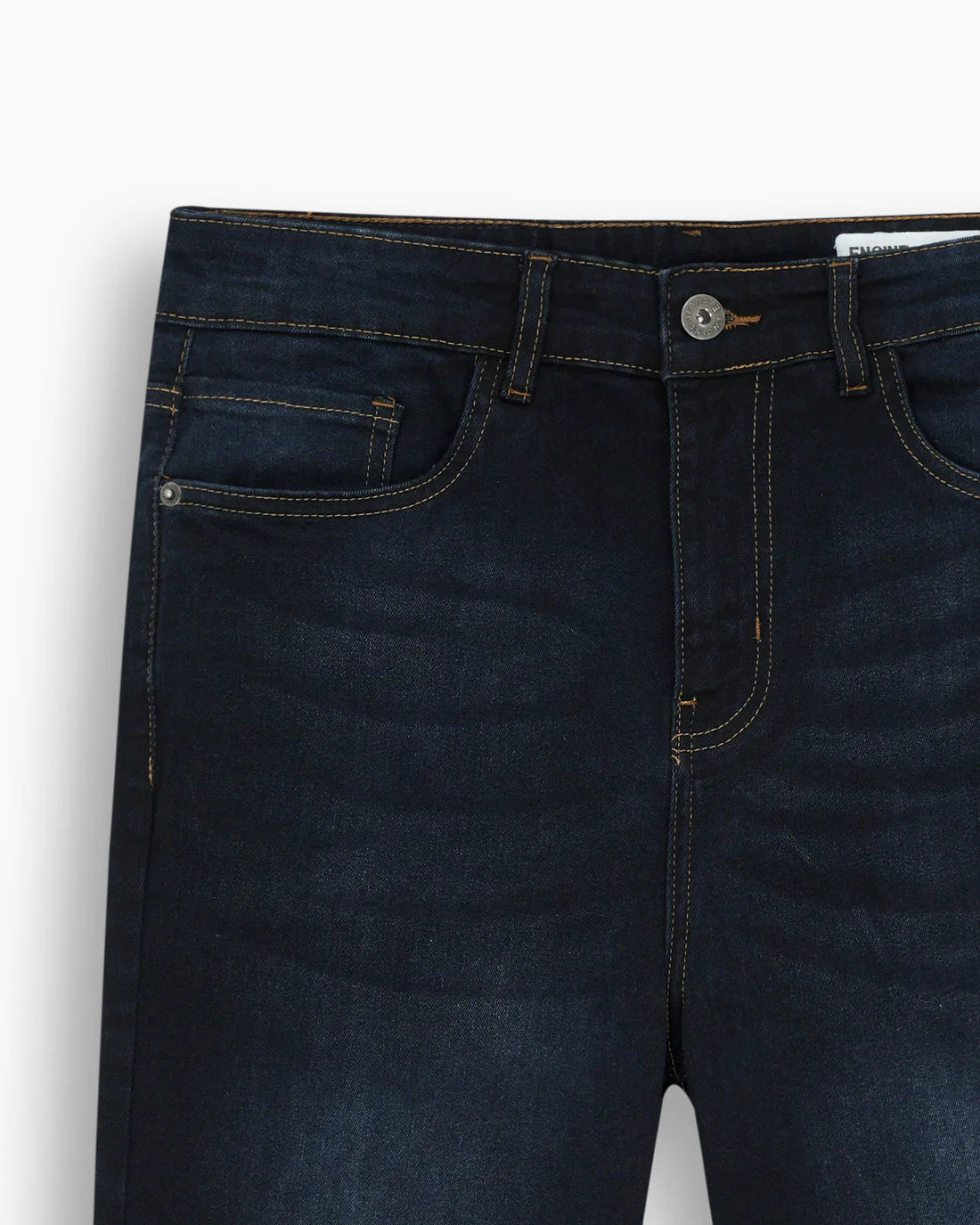 Men Loose Carrot Fit Dark Blue Denim