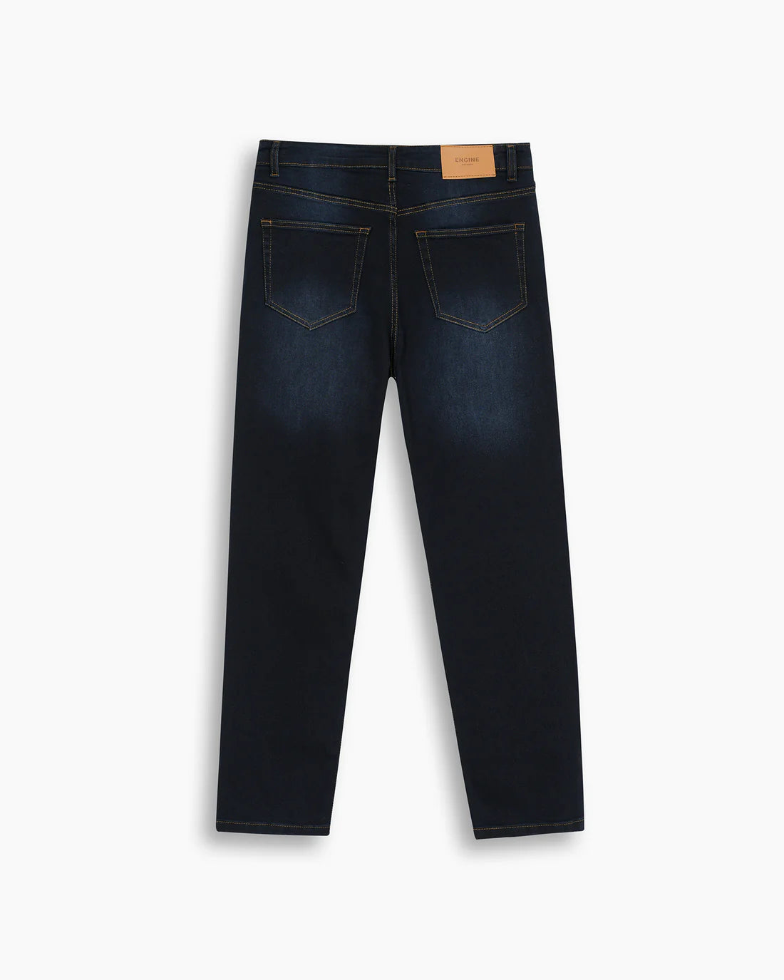 Men Loose Carrot Fit Dark Blue Denim