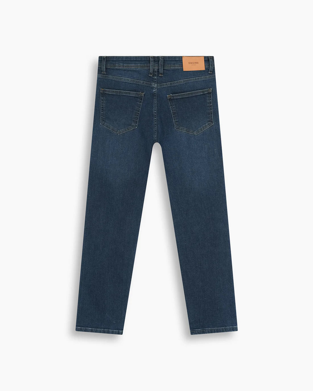 Men Loose Carrot Fit Mid-Blue Denim