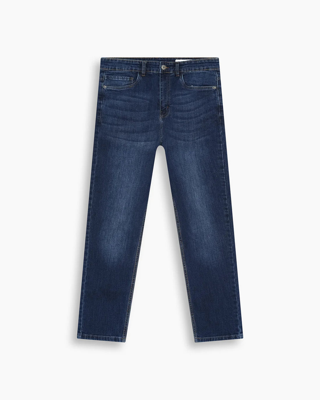Men Loose Carrot Fit Blue Denim
