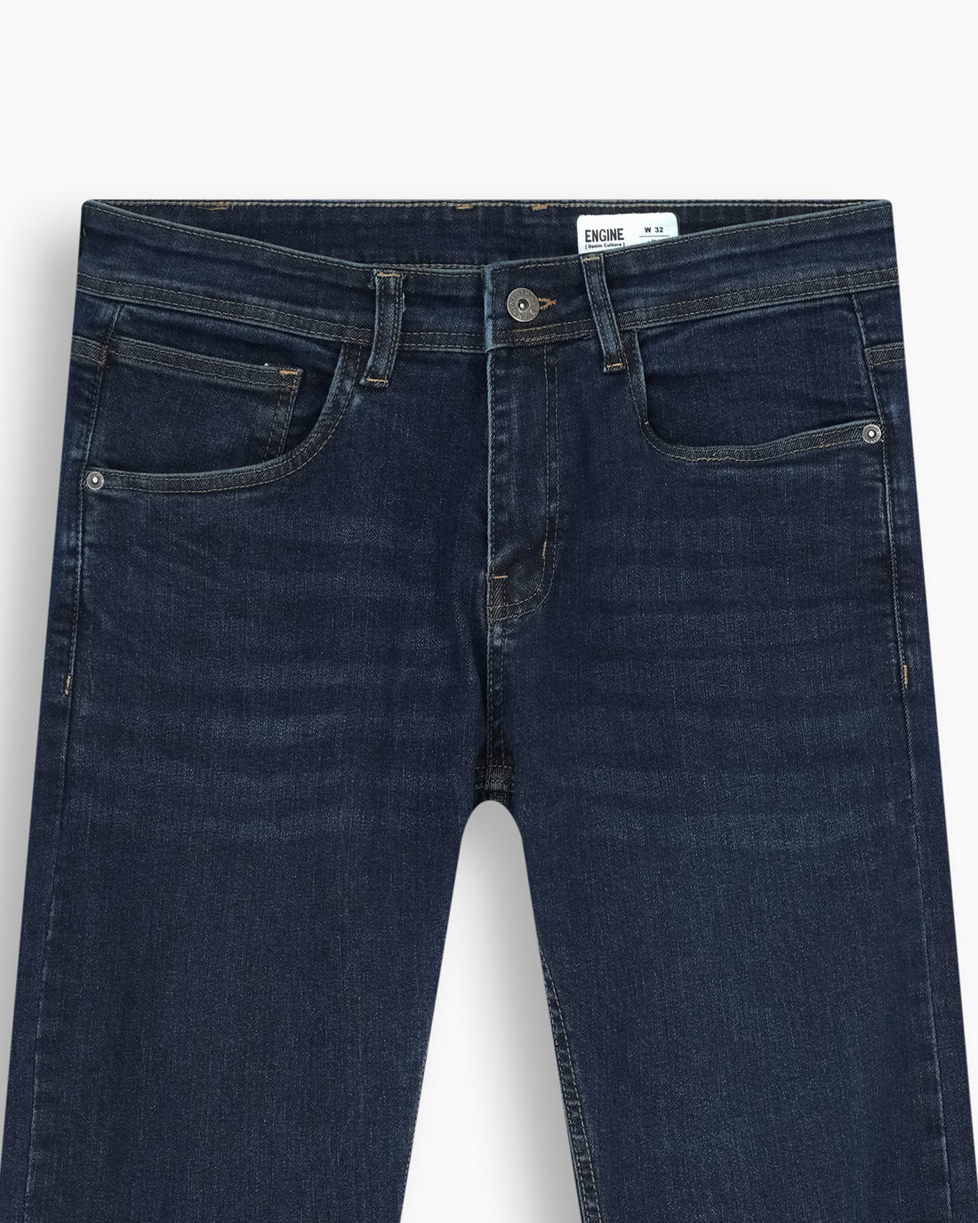 Men Slim Fit Dark Blue Denim