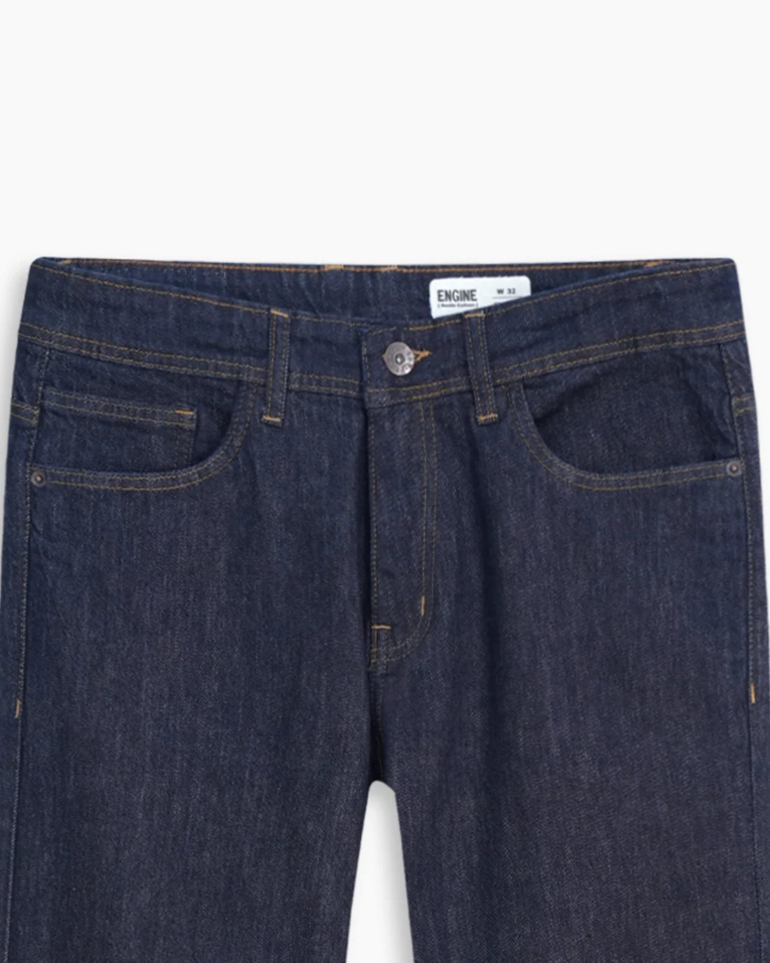 Men Regular Fit Dark Blue Denim