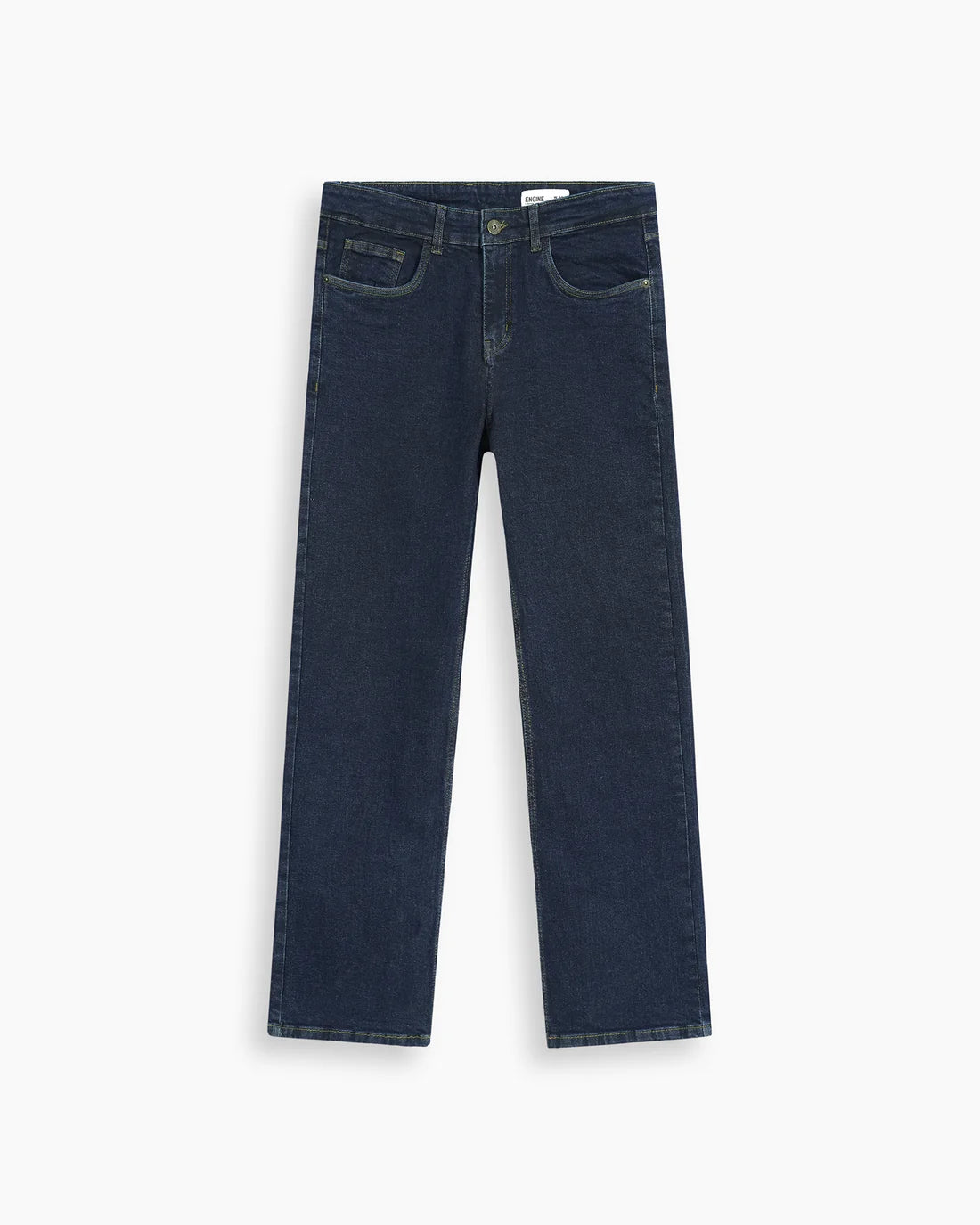 Men Straight Fit Dark Blue Pant