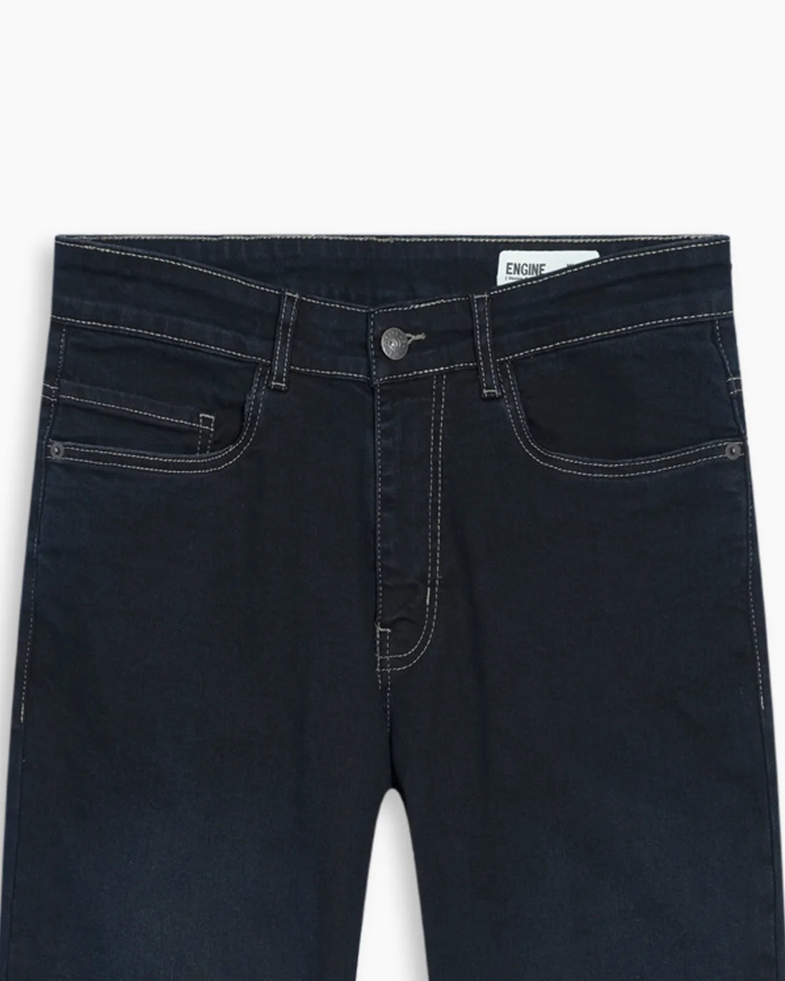 Men Straight Fit Dark Navy-Blue Denim