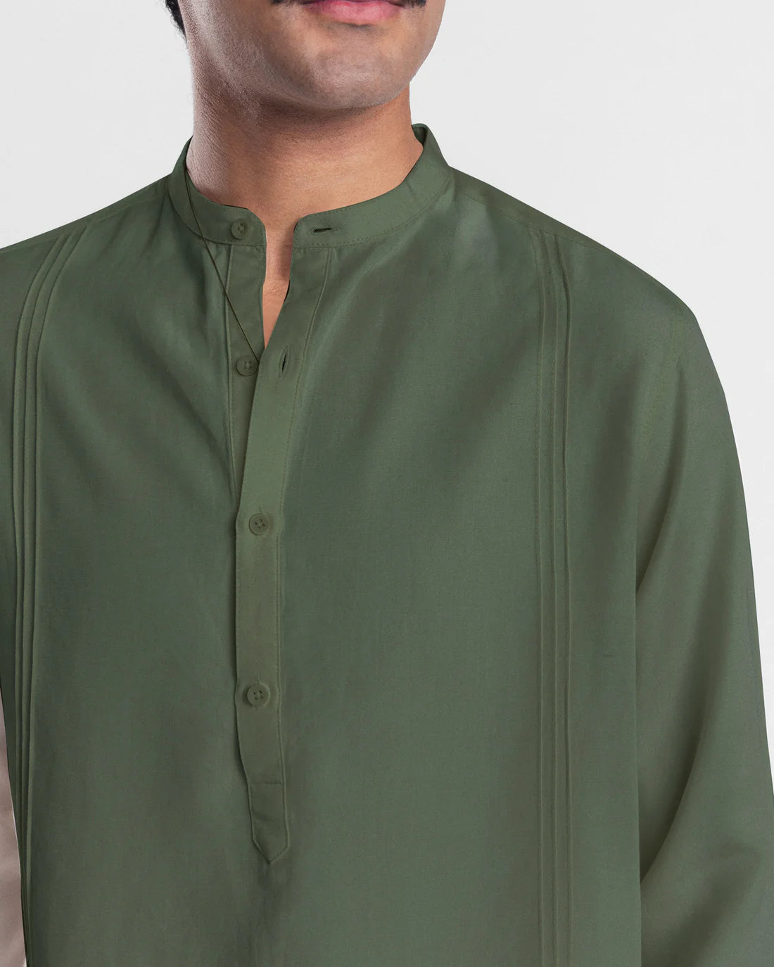 Men Regular Fit Olive Green Casual Shirt