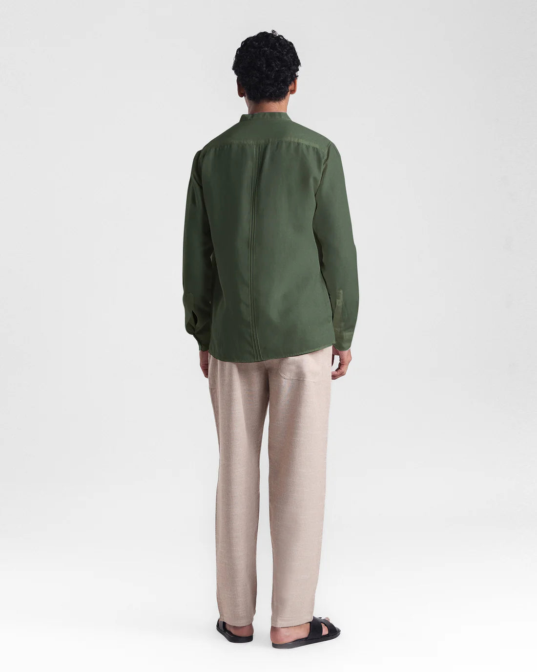 Men Regular Fit Olive Green Casual Shirt