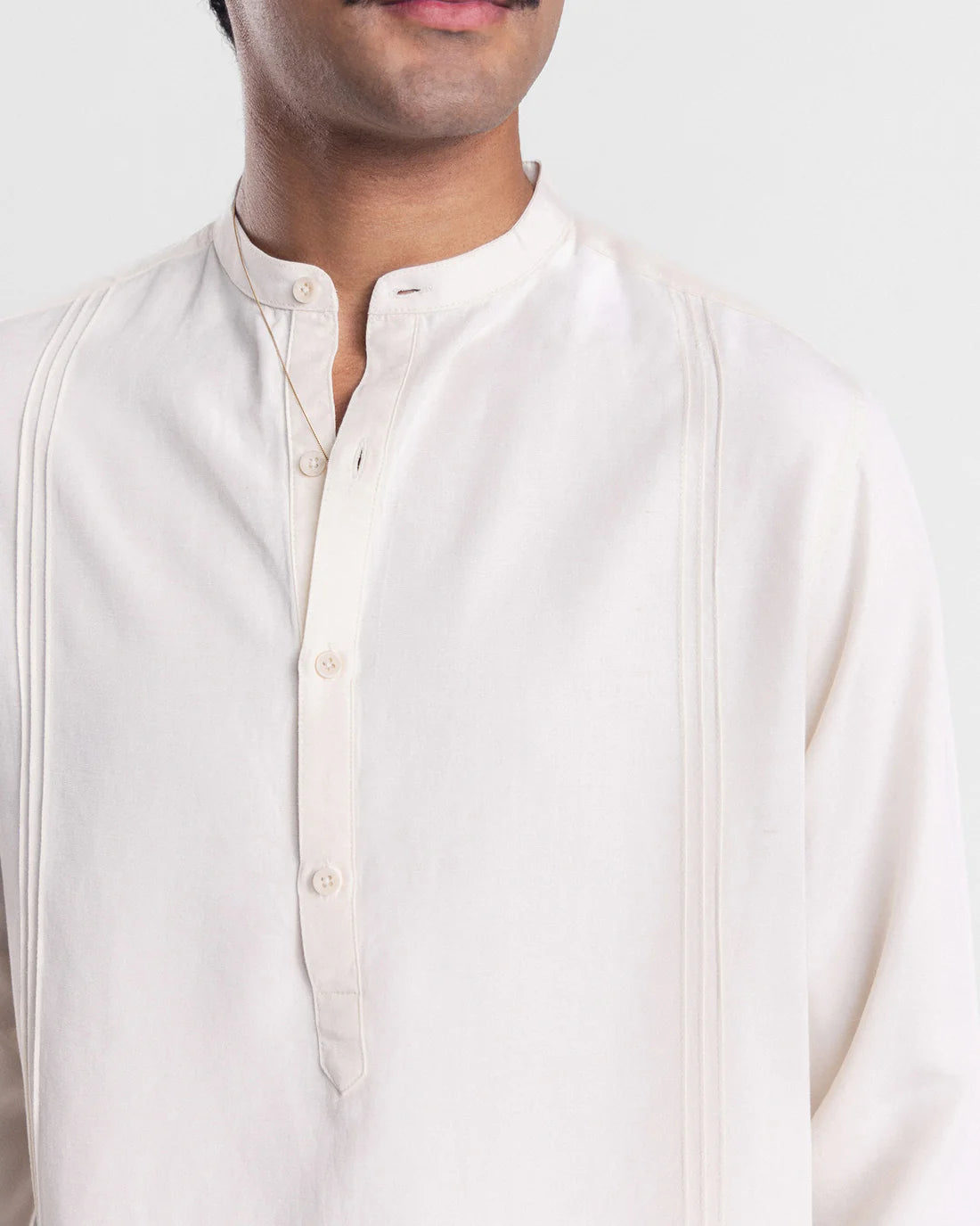Men Regular Fit Off-White Casual Shirt
