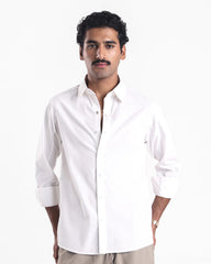 Men Regular Fit White Casual Shirt