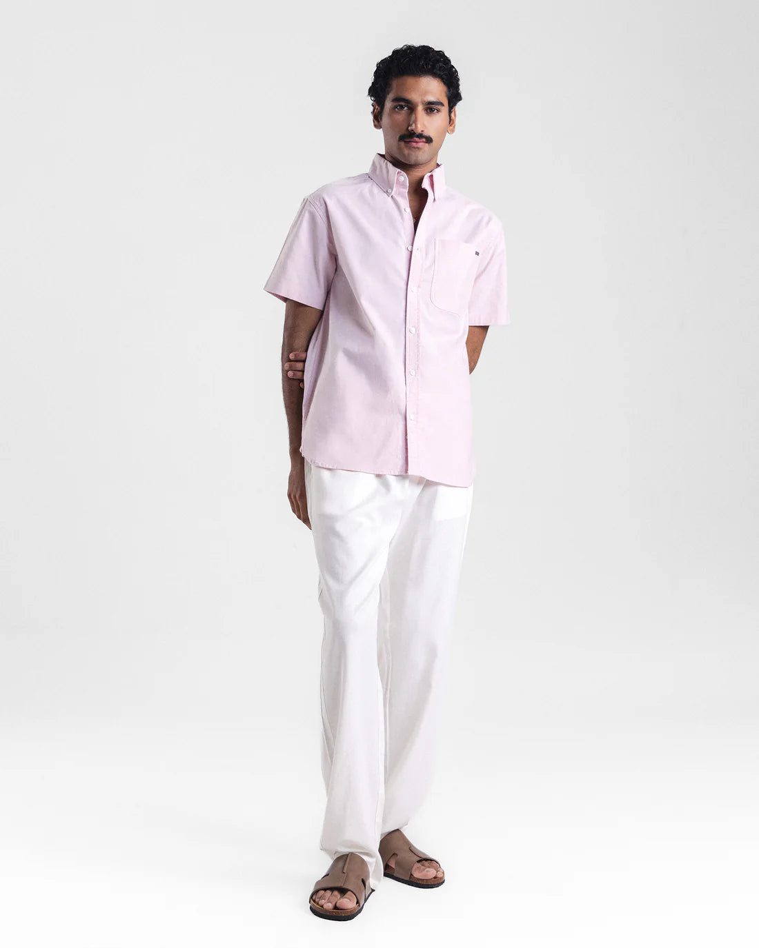 Men Relaxed Fit Pink Casual Shirt