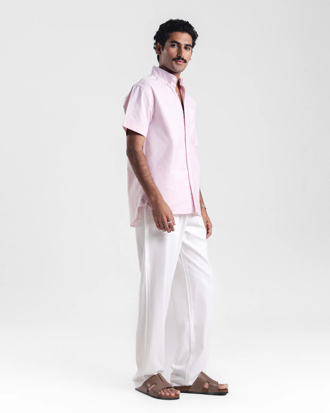 Men Relaxed Fit Pink Casual Shirt