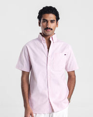 Men Relaxed Fit Pink Casual Shirt