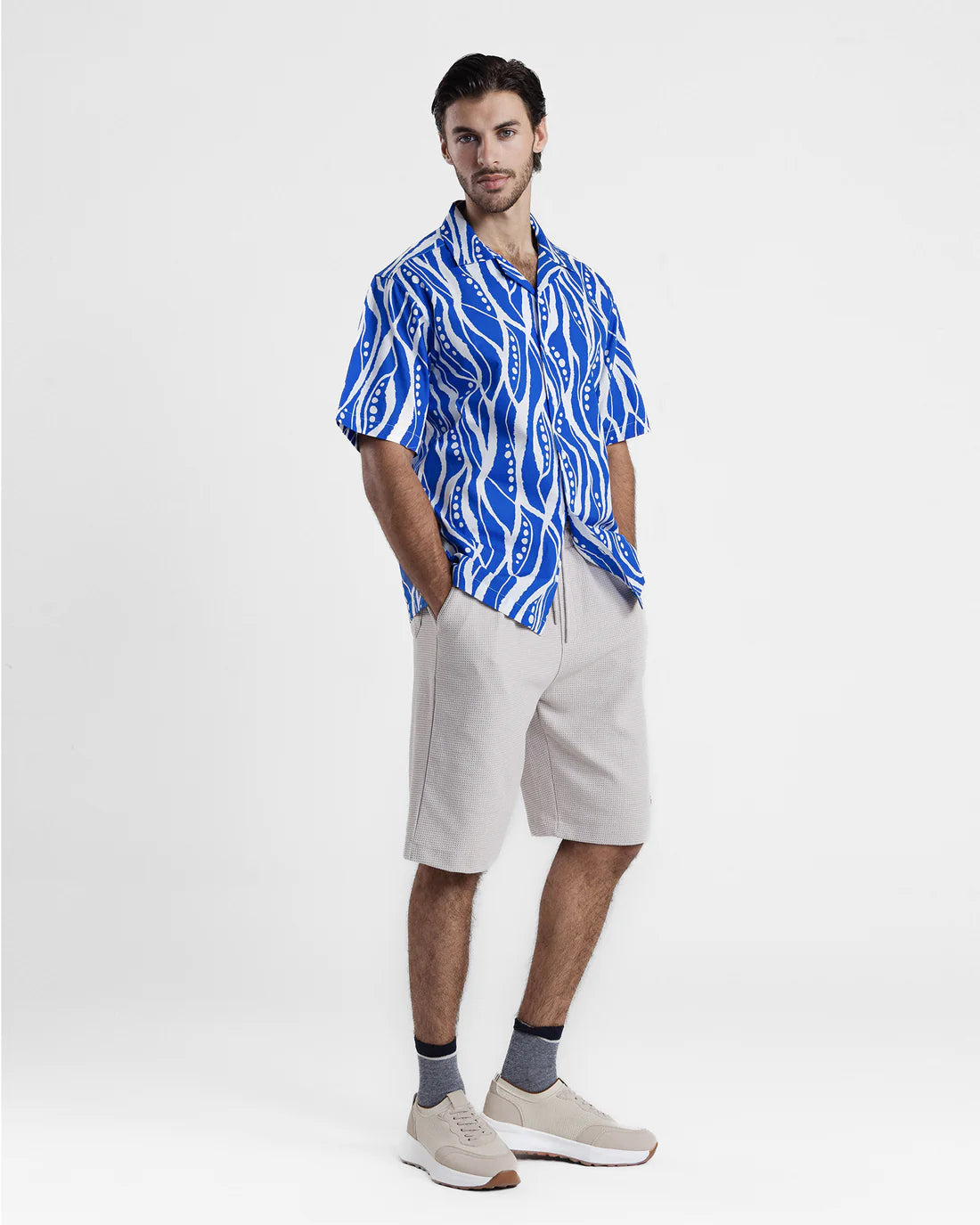 Men Relaxed Fit Blue Casual Shirt