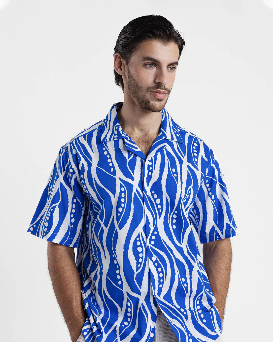 Men Relaxed Fit Blue Casual Shirt