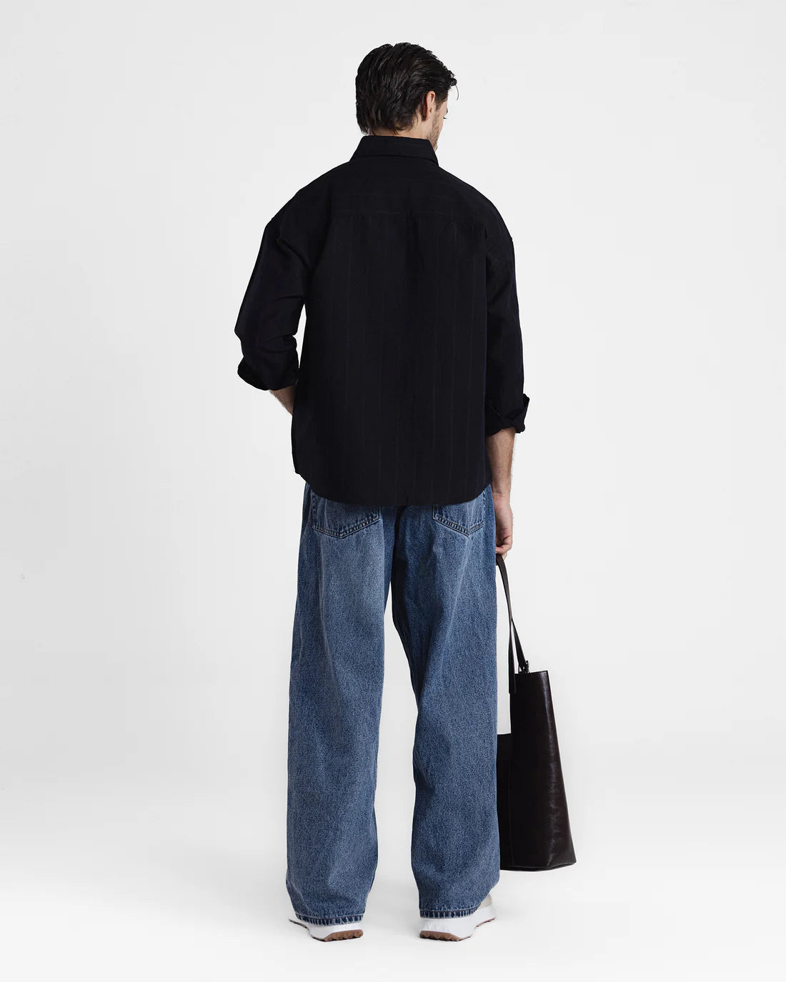 Men Loose Fit Black Casual Shirt