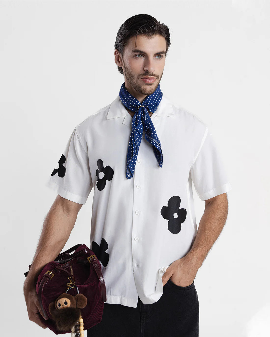 Men Relaxed Fit White Casual Shirt