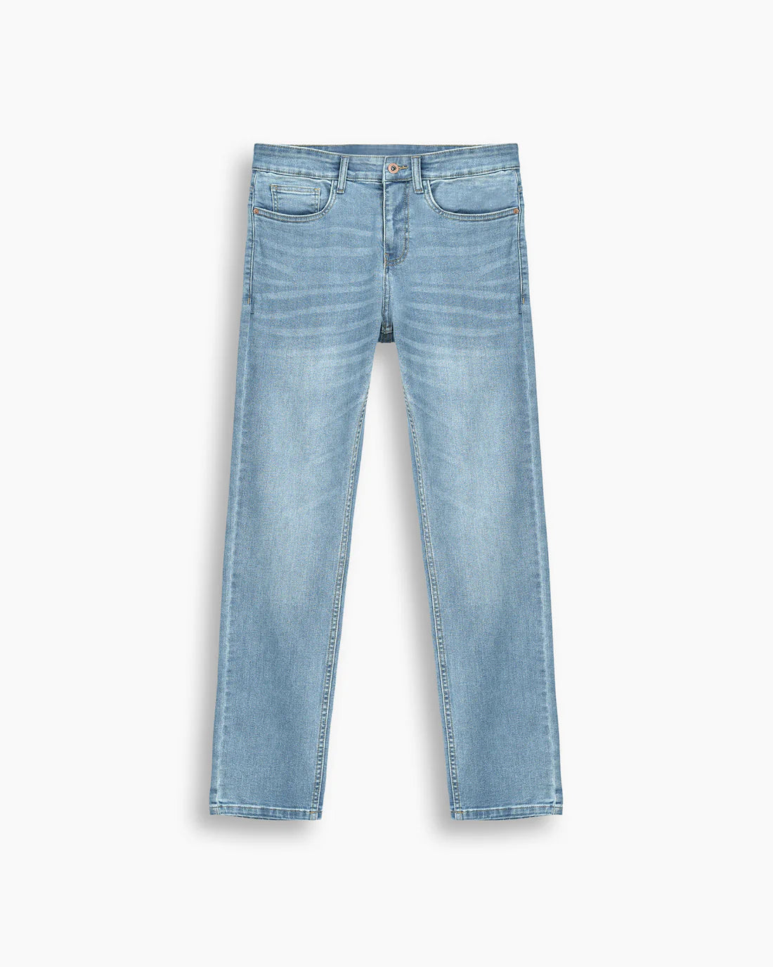 Men Slim Fit Dark Ice-Blue Denim