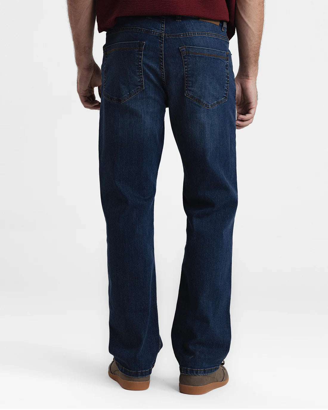 Men Straight Fit Dark Blue Denim