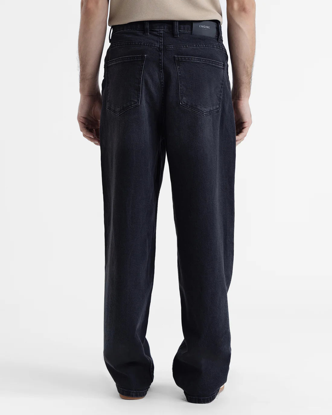 Men Balloon Fit Black Denim