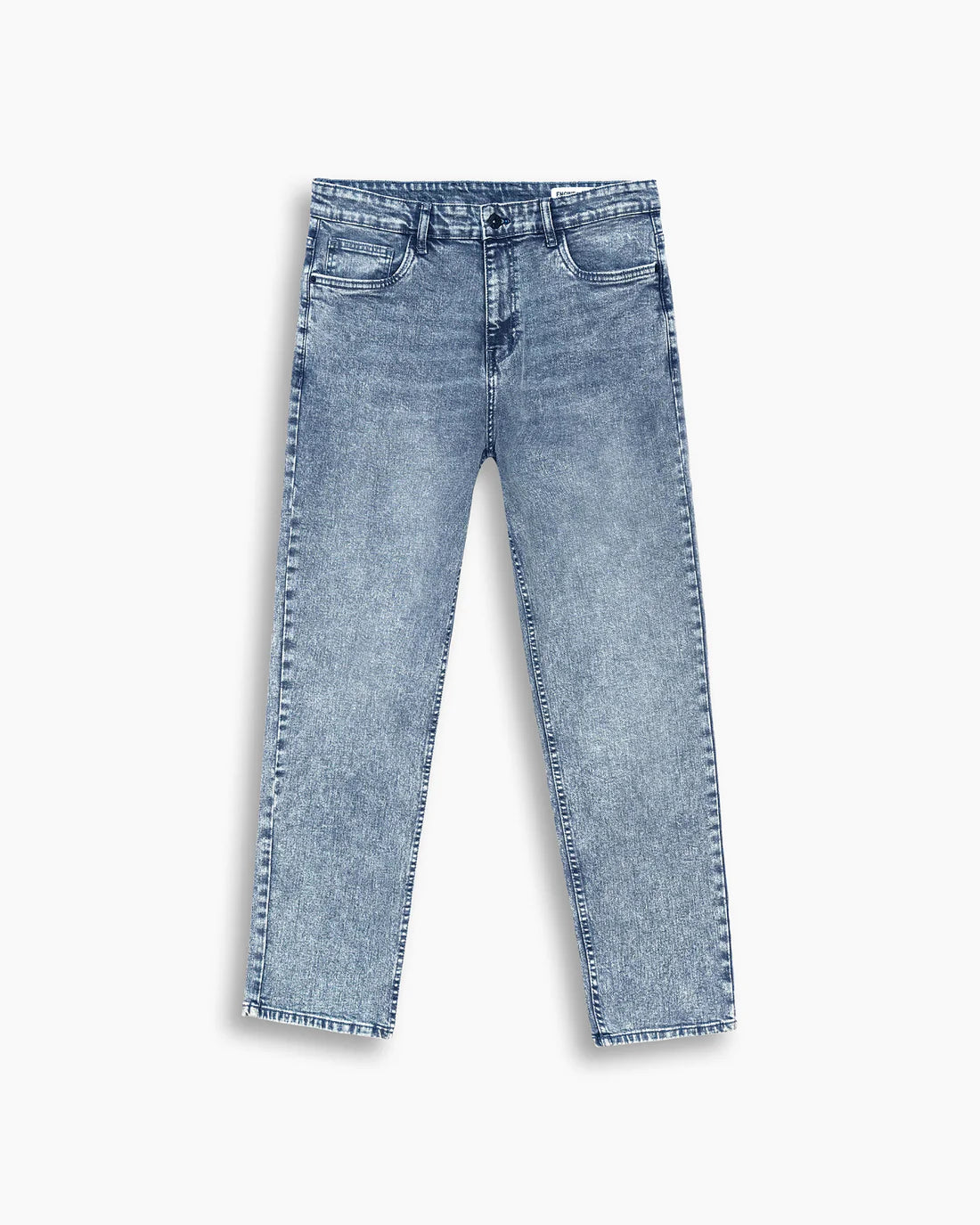 Men Straight Fit Sky-Blue Denim