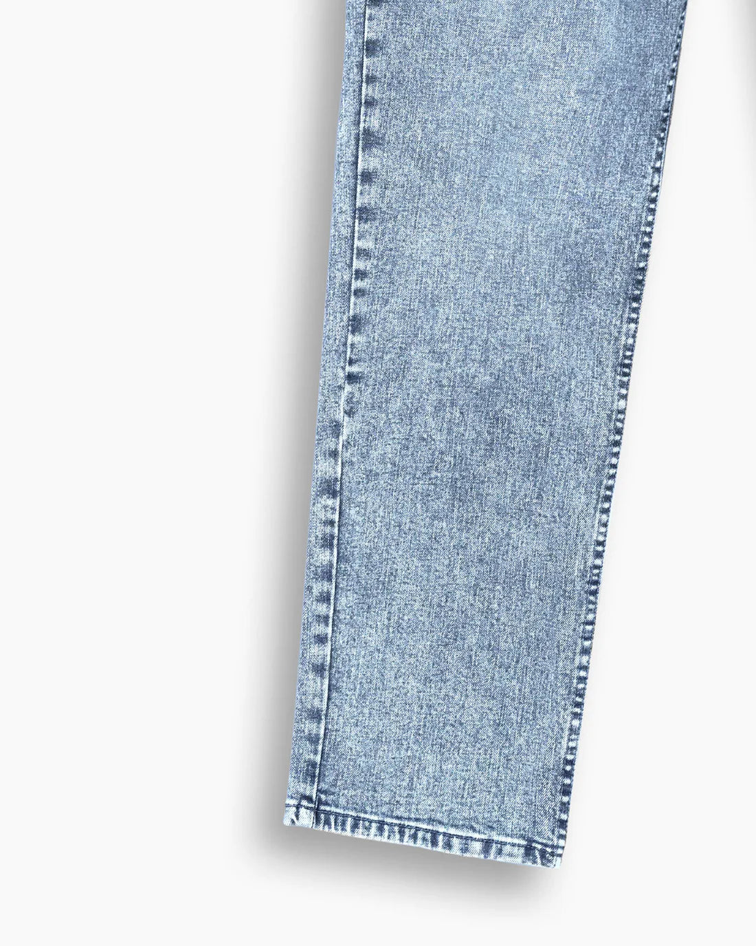 Men Straight Fit Ice-Blue Denim