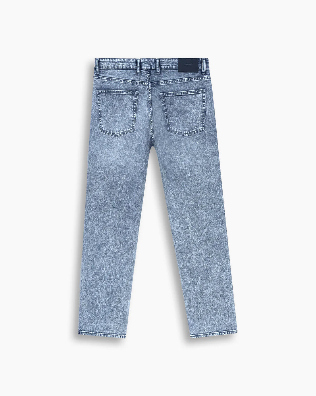 Men Straight Fit Ice-Blue Denim