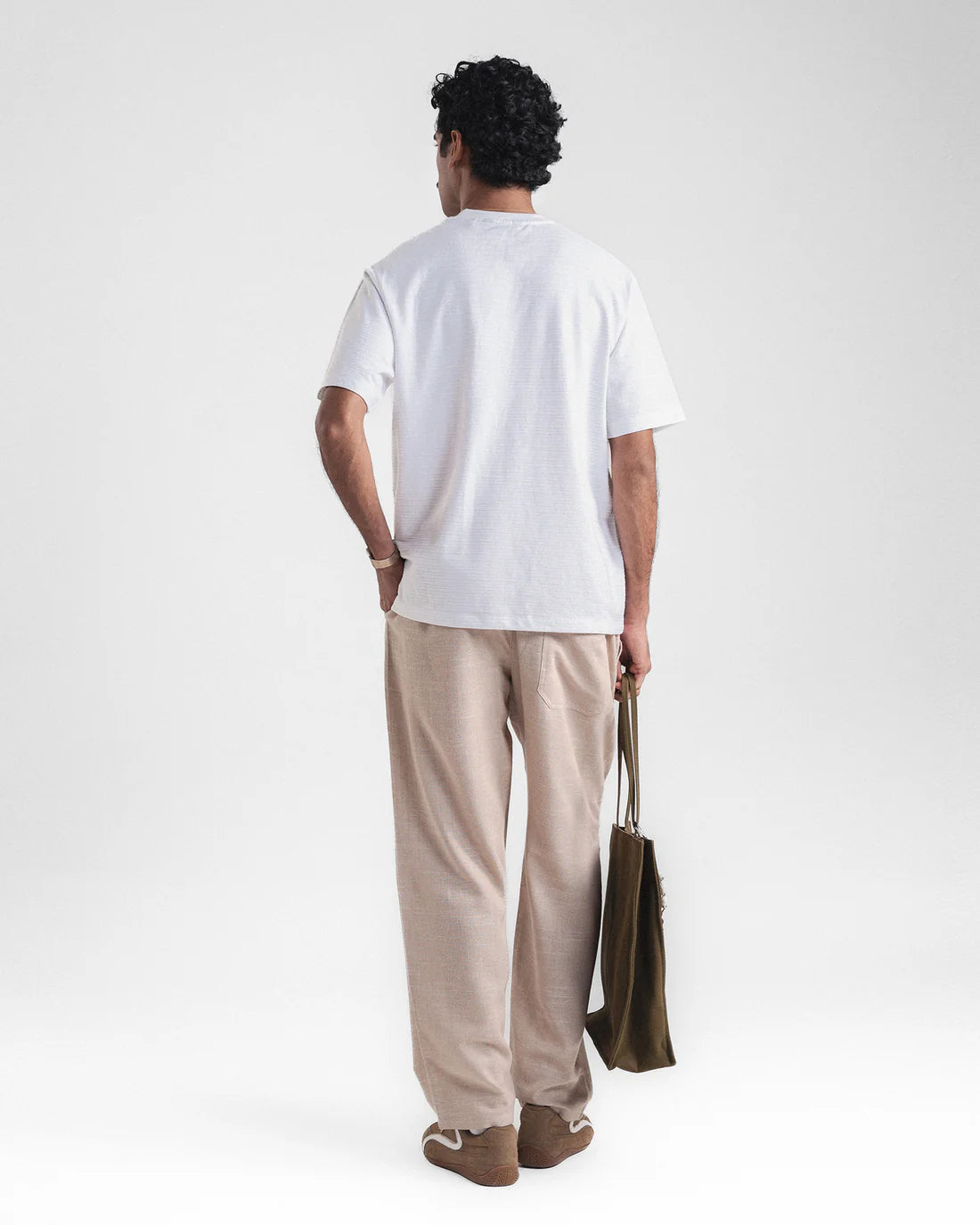Men White Pocket T Shirt