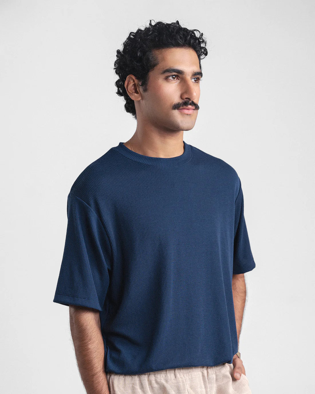 Men Navy Blue T Shirt
