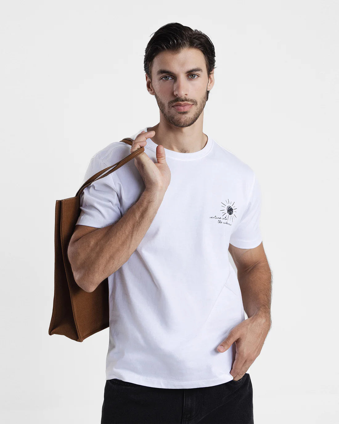 Men White T Shirt