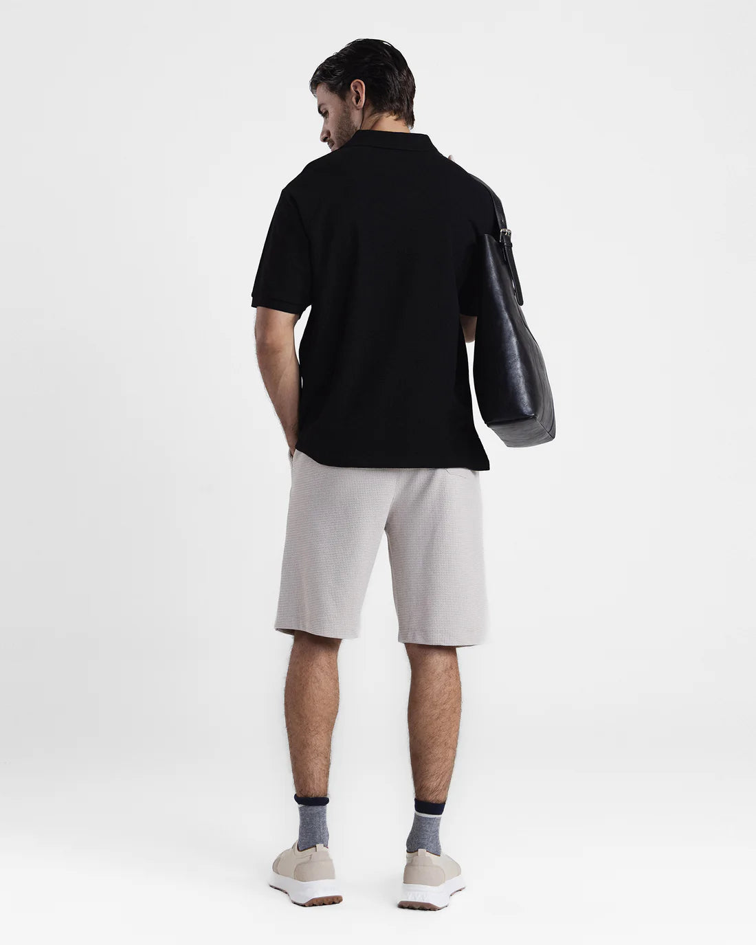 Men Black Polo Tee
