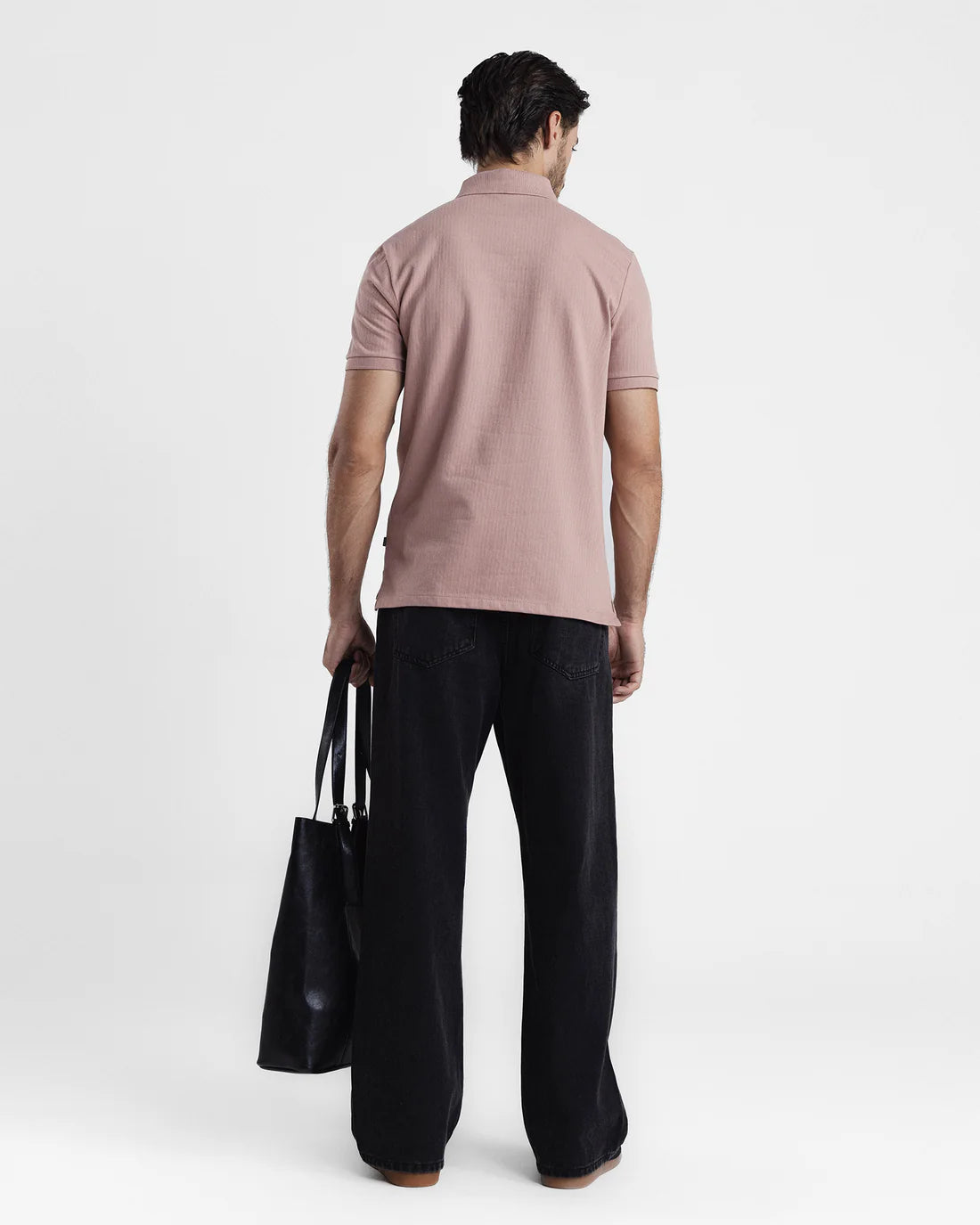 Men Burnt Pink Polo Tee
