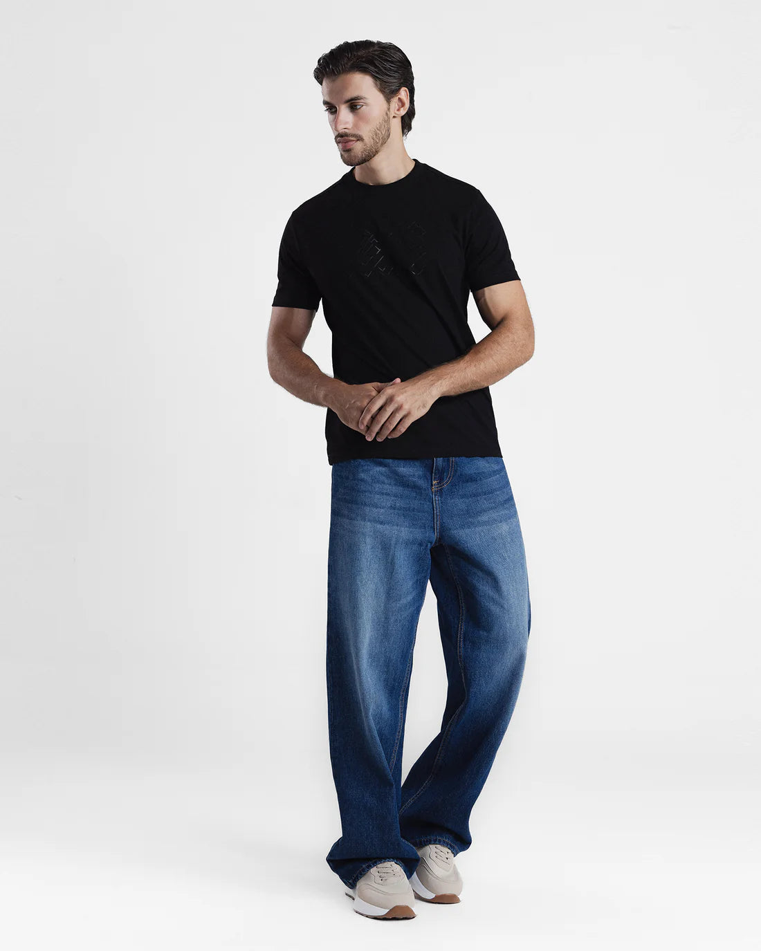 Men Graphic Short Sleeve Black Tee