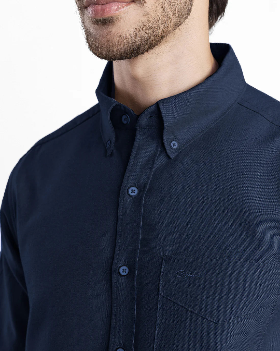 Men Regular Fit Navy Blue Casual Shirt