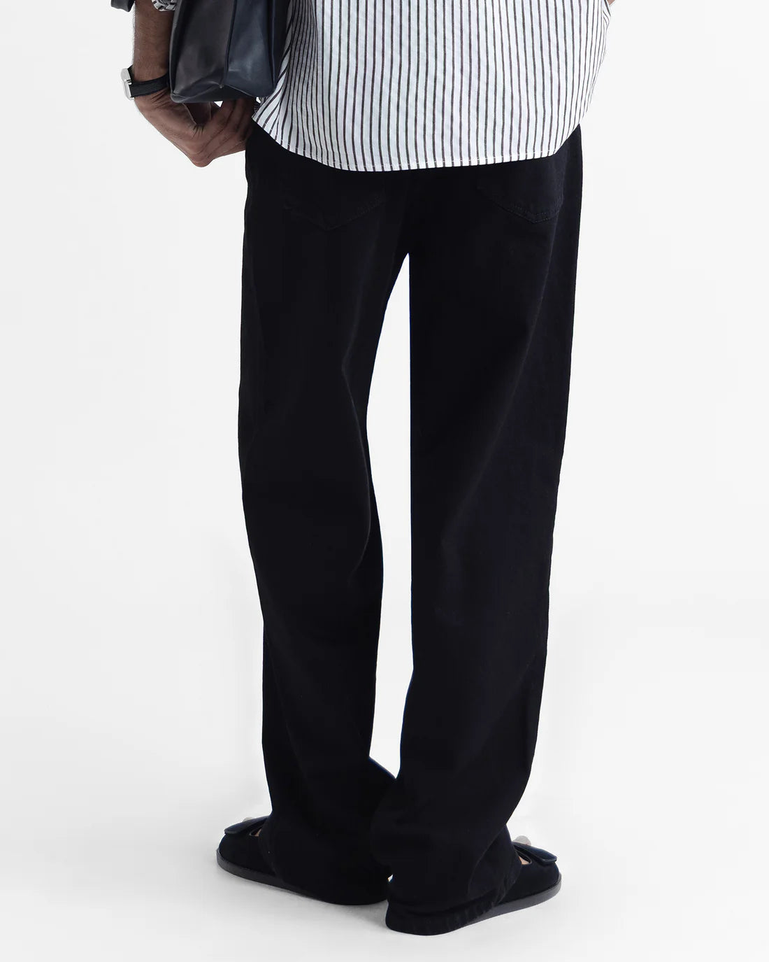 Men Baggy Fit Black Denim