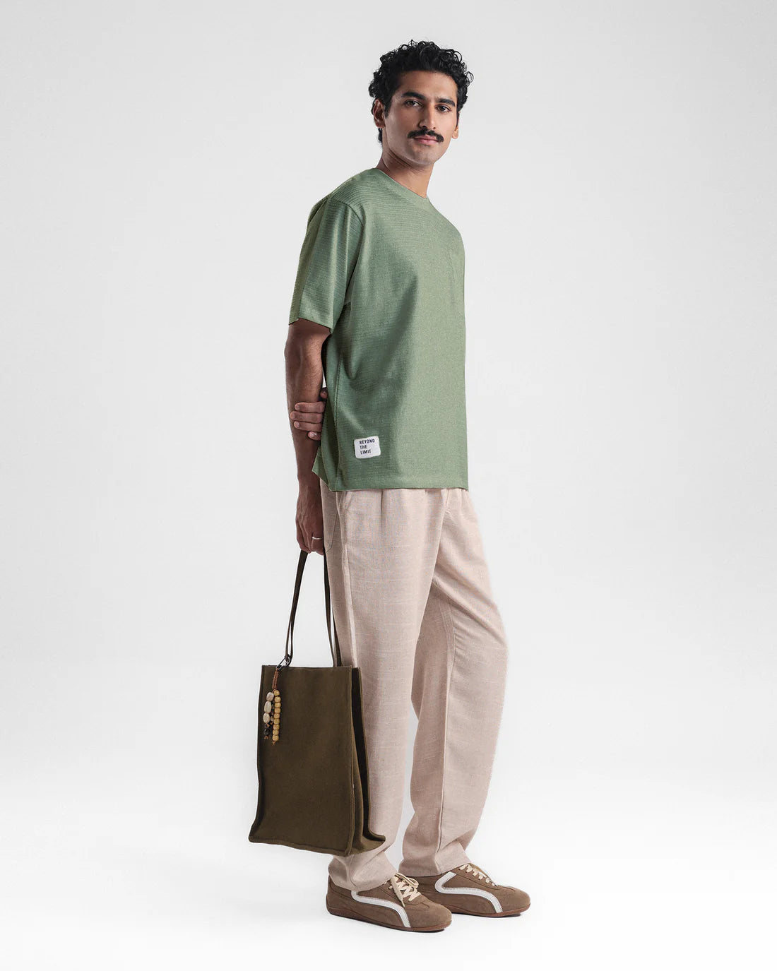 Men Sage Green Pocket T Shirt