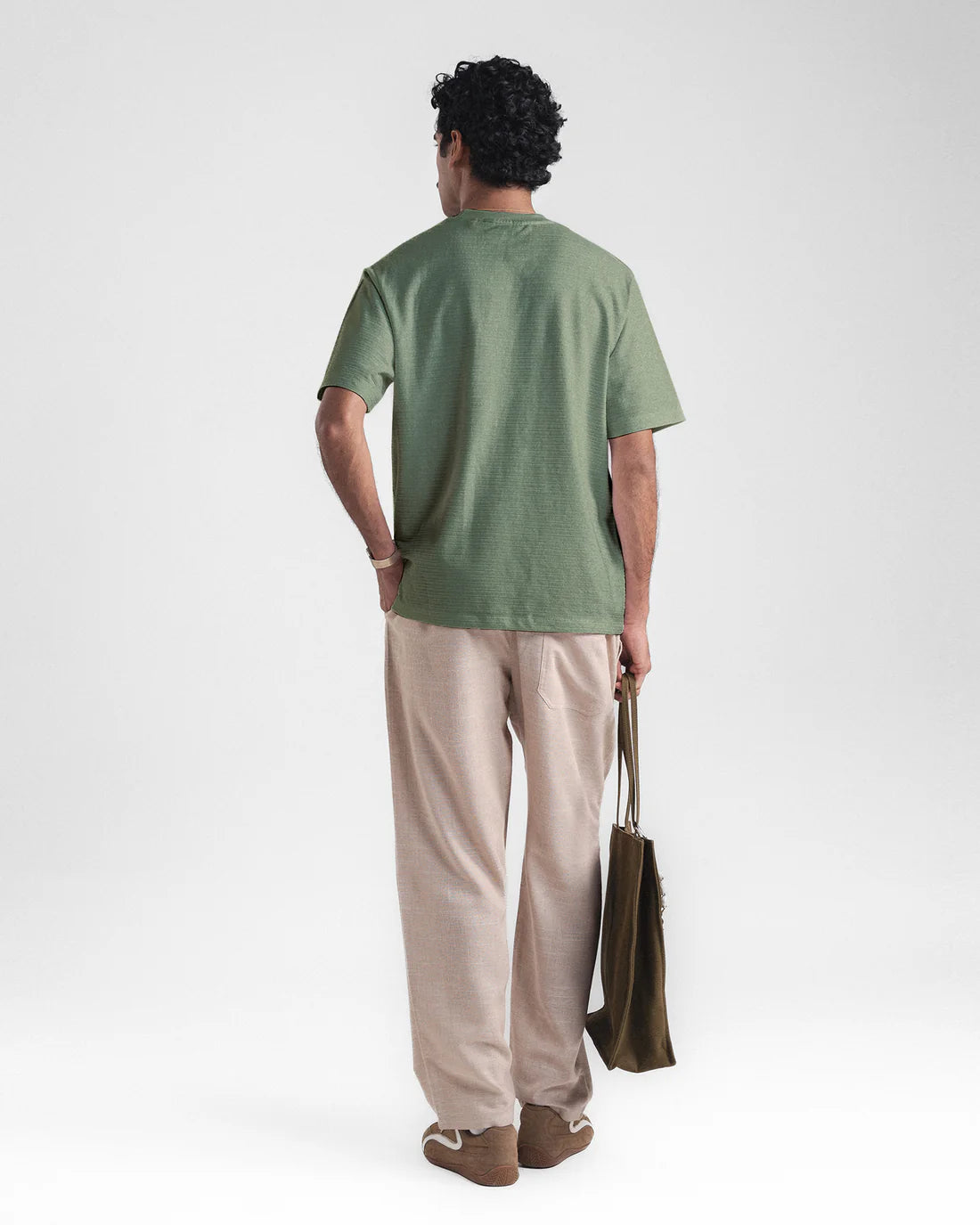 Men Sage Green Pocket T Shirt